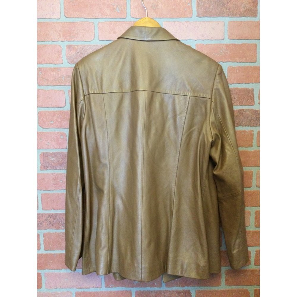 Pendleton Women's Leather Jacket Button Front Col… - image 5